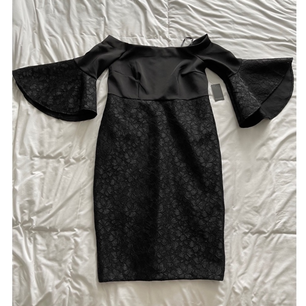 Eloquii Black midi dress, size 14, NWT